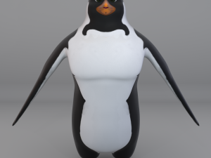 audacious penguin-rigged-textured Model 3D