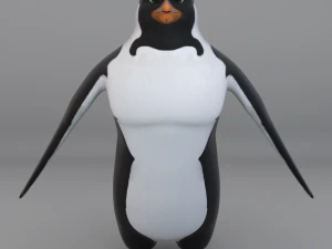 audacieux pingouin-gr&eacute;&eacute;-textur&eacute; Modèle 3D