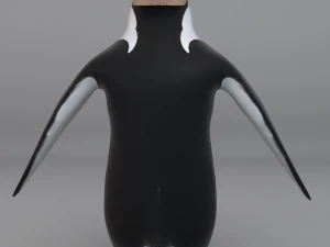 audacieux pingouin-gr&eacute;&eacute;-textur&eacute; Modèle 3D