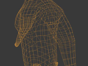 audacieux pingouin-gr&eacute;&eacute;-textur&eacute; Modèle 3D
