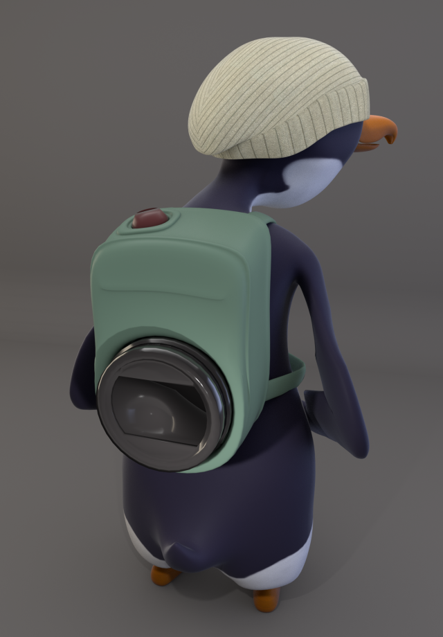 camera penguin-rigged-textured 3D Model .c4d .max .obj .3ds .fbx .stl .blend 