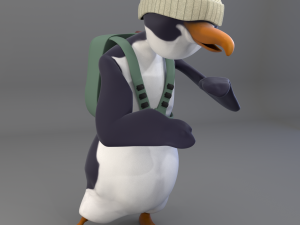camera penguin-rigged-textured 3D Model