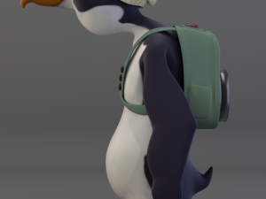 camera penguin-rigged-textured 3D Model