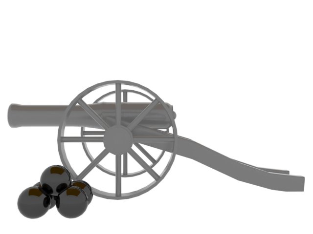 cannon Modèle 3D .c4d .max .obj .3ds .fbx .stl .blend 