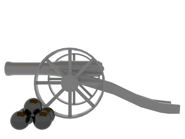 cannon 3D Model .c4d .max .obj .3ds .fbx .stl .blend