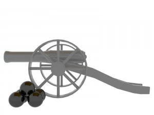大砲 3Dモデル