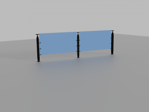 modern fence Modelo 3D