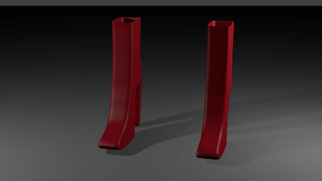 red boots 3D Model .c4d .max .obj .3ds .fbx .stl .blend 