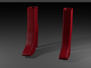 red boots 3D 模型