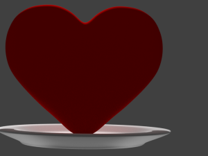 heart and plate Model 3D