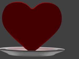 heart and plate 3D Model