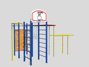 kindersportcomplex - zonsopgang 3D Model