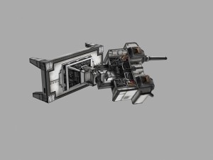 wall turret 3D Model