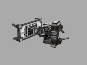 wall turret 3D-Modell