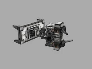 wall turret 3D Model