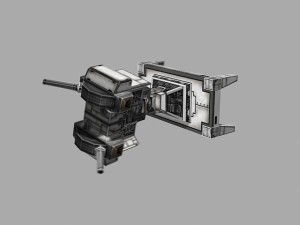 wall turret 3D-Modell