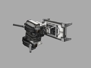 wall turret 3D Model