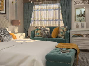 new classic bedroom Modelo 3D