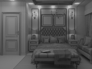 new classic bedroom Modelo 3D