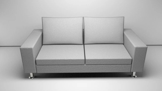 standard grey sofa 3D Model .c4d .max .obj .3ds .fbx .stl .blend