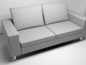 standard grey sofa 3D Model