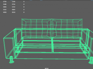 standard grey sofa 3Dモデル