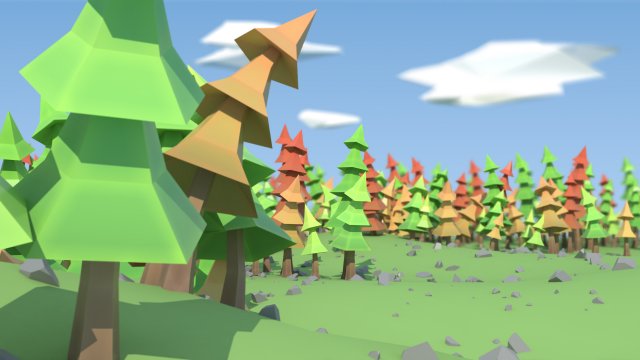 low-poly spruce trees Modelo 3D .c4d .max .obj .3ds .fbx .stl .blend 