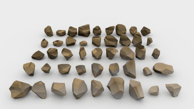 lowpoly stones - pack 1 3D Model .c4d .max .obj .3ds .fbx .stl .blend 