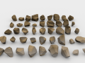 lowpoly stones - pack 1 3D मॉडल