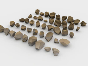 lowpoly stones - pack 1 3D Model