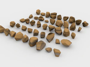 lowpoly stones - pack 1 3D Model