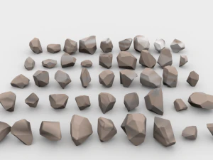 lowpoly stones - pack 1 3D Model