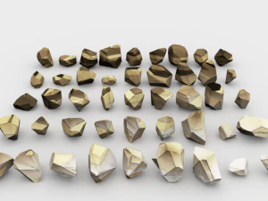 lowpoly stones - pack 1 3D Model
