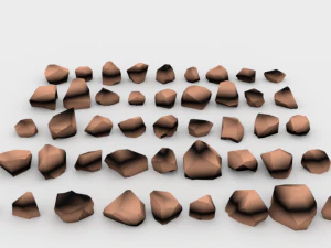 lowpoly stones - pack 2 3D Model