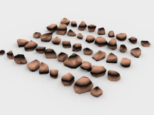 lowpoly stones - pack 2 3D Model