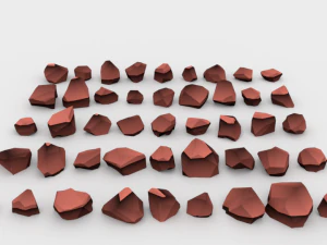 lowpoly stones - pack 2 3D Model