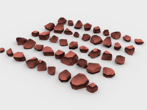 lowpoly stones - pack 2 3D Model
