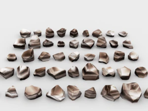 lowpoly stones - pack 2 3D Model