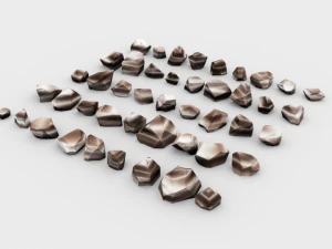lowpoly stones - pack 2 3D Model