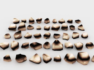 lowpoly stones - pack 2 3D Model