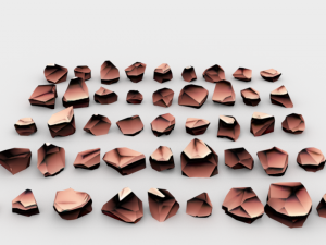 lowpoly stones - pack 2 Modelo 3D
