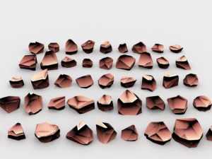 lowpoly stones - pack 2 3D Model