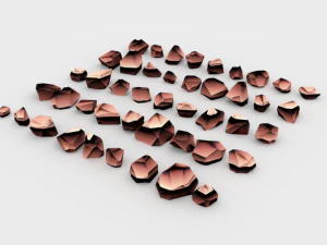 lowpoly stones - pack 2 3D Model