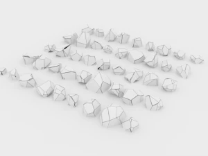 lowpoly stones - pack 2 3D Model