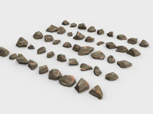 lowpoly stones - pack 3 3D Model