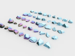 lowpoly stones - pack 3 3D Model