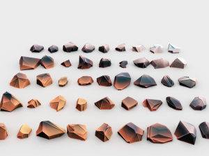 lowpoly stones - pack 3 Modelo 3D