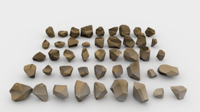 lowpoly stones - pack 3 in 1 3D Модель .c4d .max .obj .3ds .fbx .stl .blend 