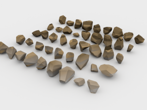 lowpoly stones - pack 3 in 1 3D Модель
