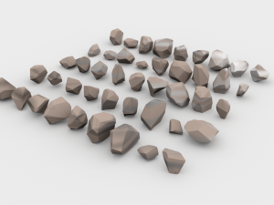 lowpoly stones - pack 3 in 1 3D Модель